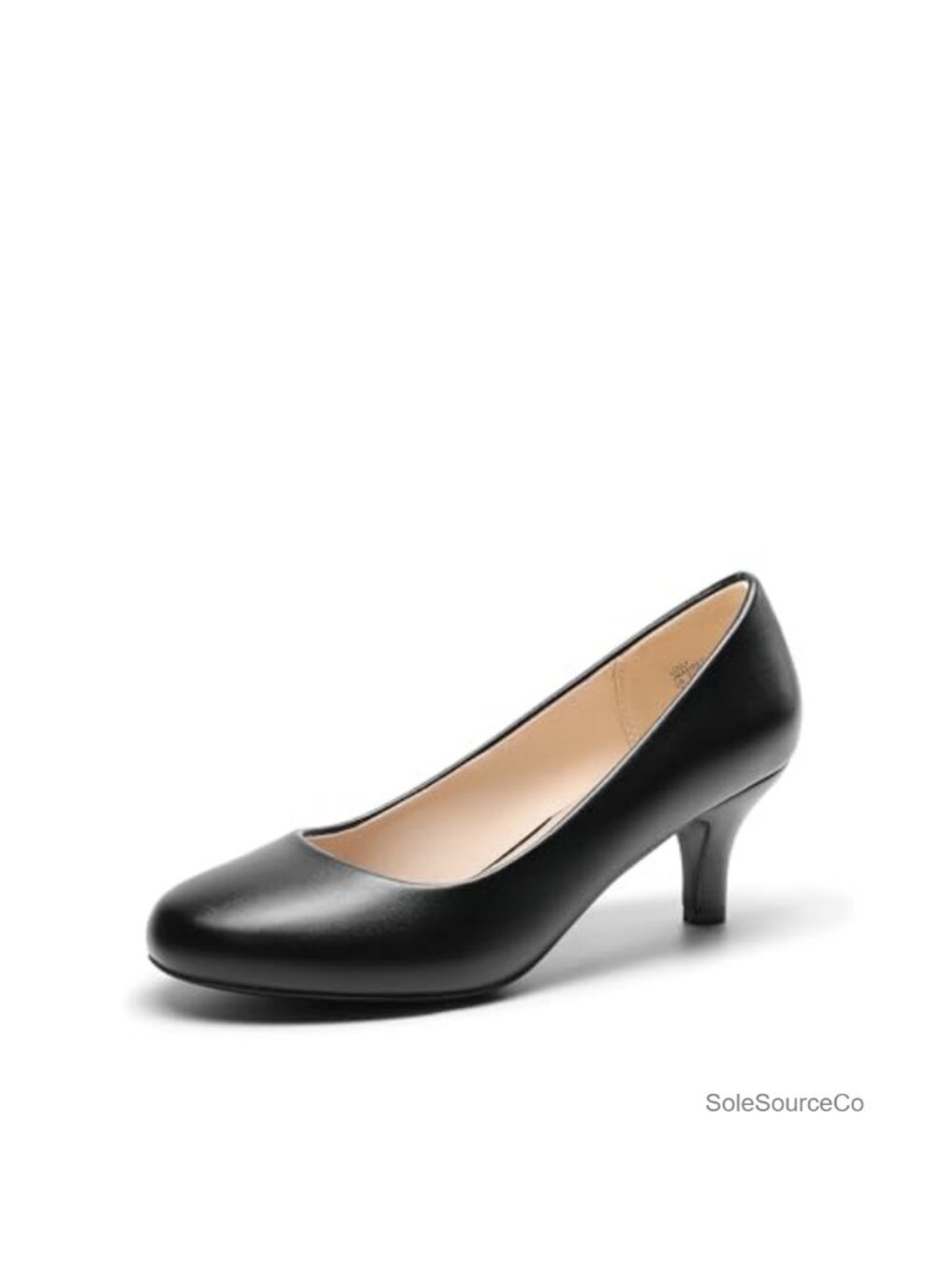 Women's Kitten Heels Pumps 2.5 Inch Slip-On Round Toe Comfortable Pump Shoes